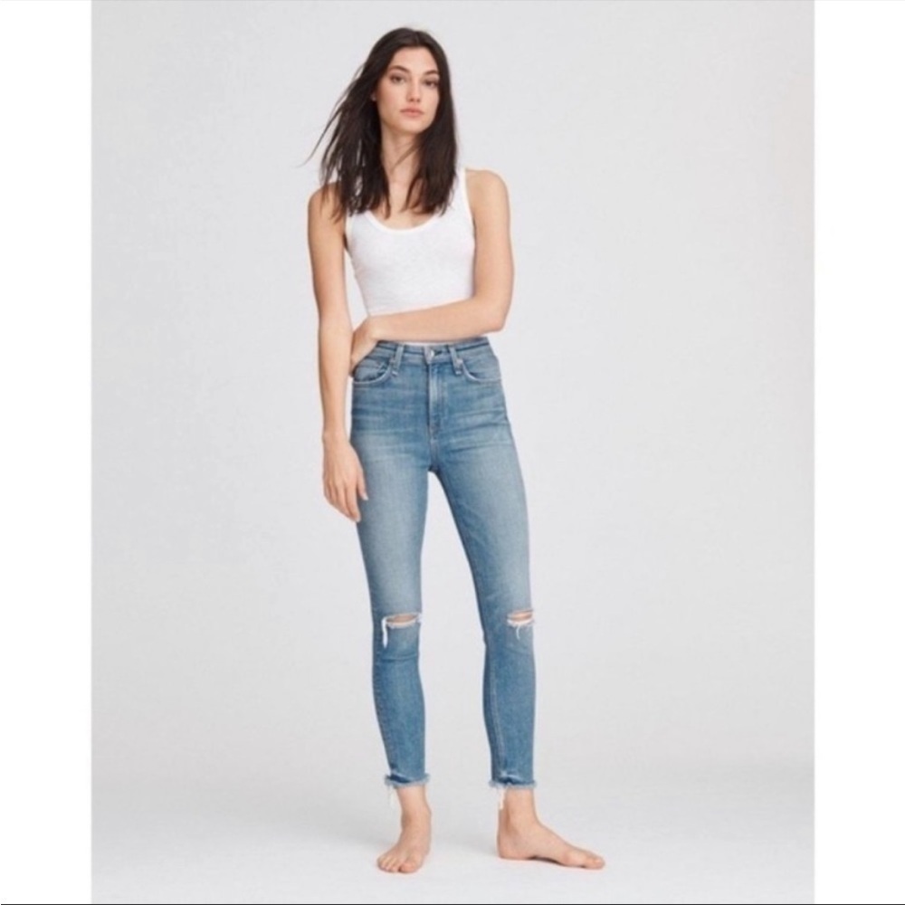Rag & Bone high rise ankle skinny jeans